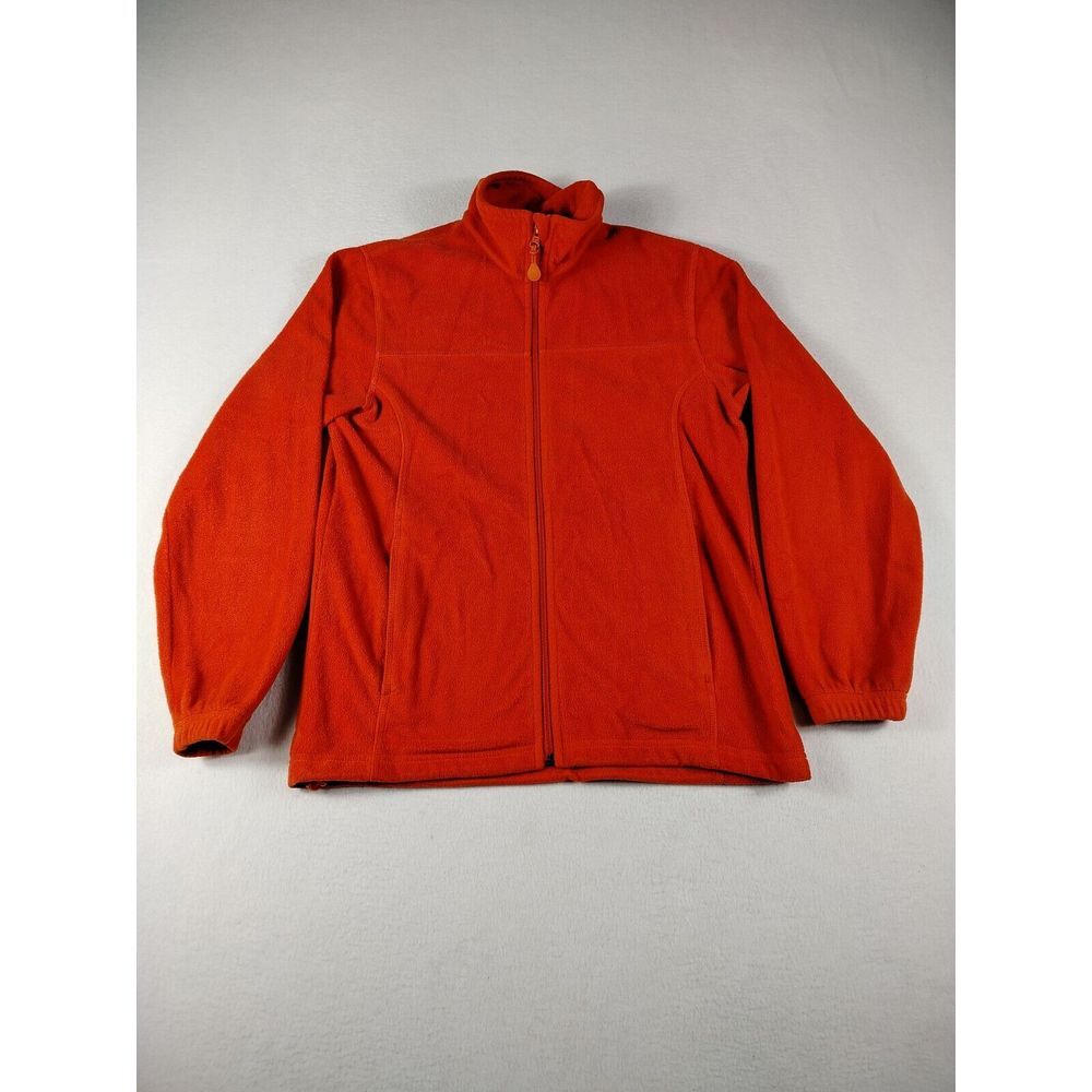 St Johns Bay Fleece Jacket Mens Medium Red Gorpcore Outdoors Hiking Cabincore